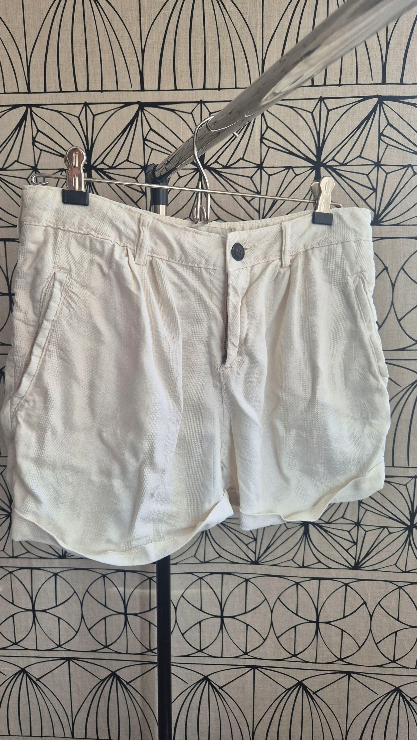 Zara Basic parelwitte korte broek maat 36 – photo 2